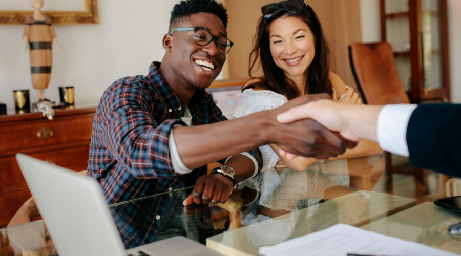 Shows couple finding a realtor to sell their home