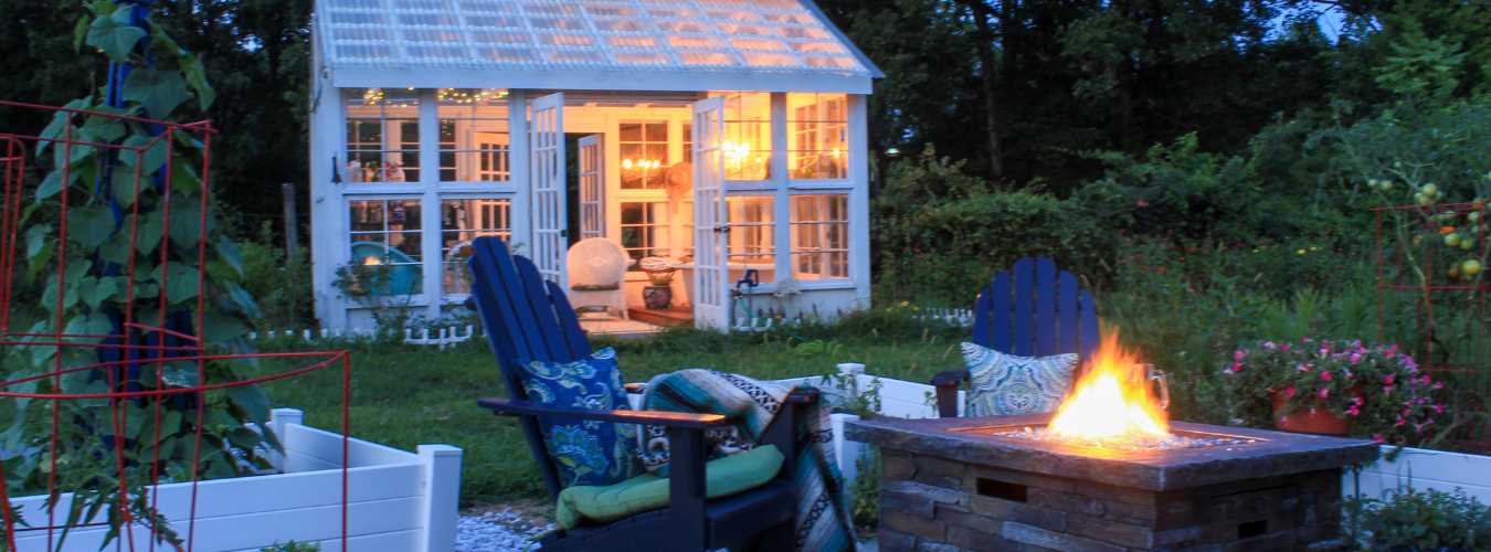 Photo of short term rental house with fire pit